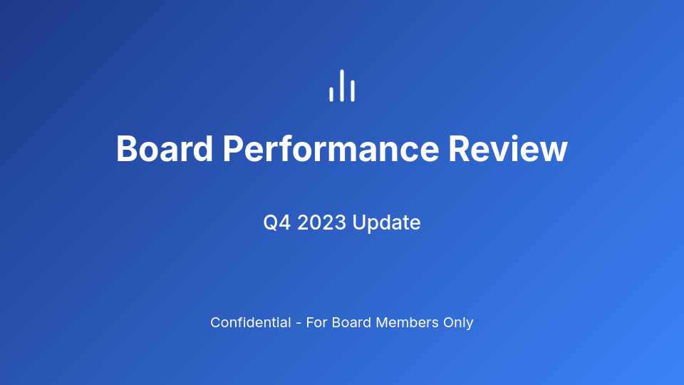 Board Update: Growth & KPI Briefing